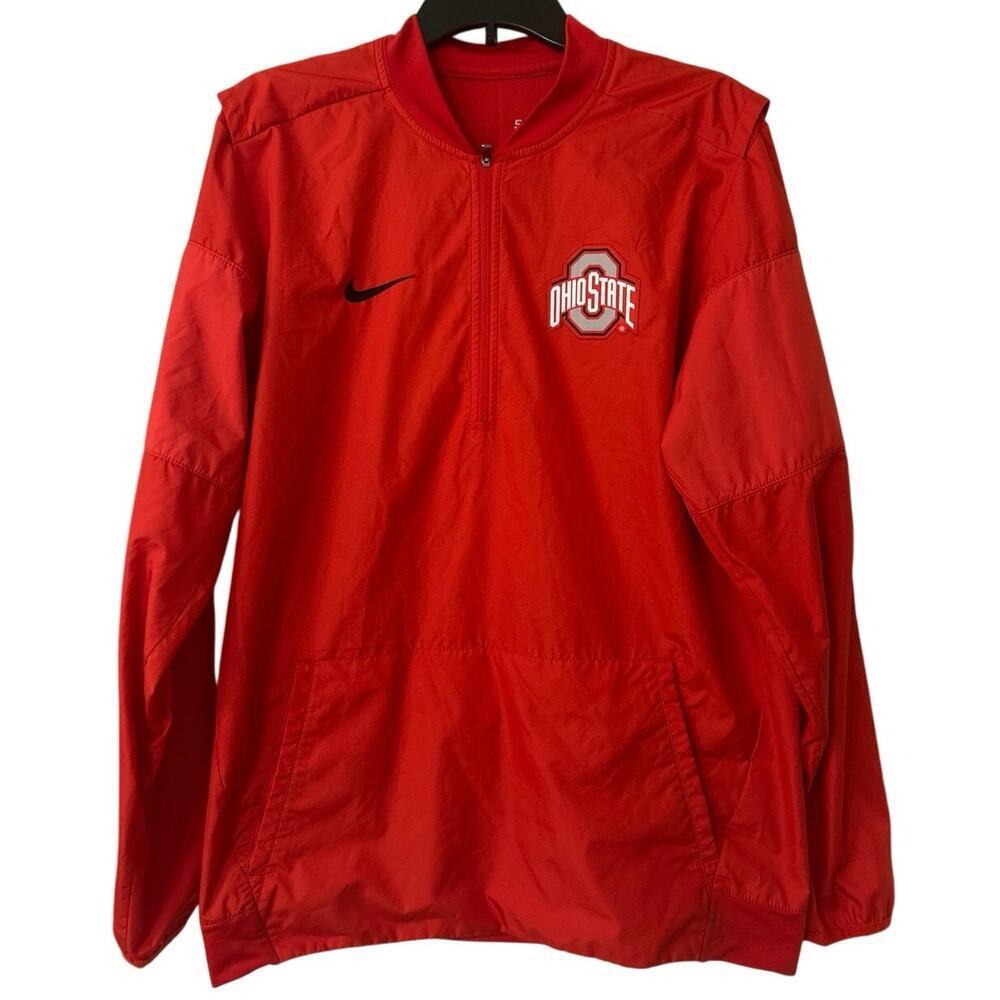 Nike Ohio Sate Storm Fit 1/4 Zip Pullover Windbreaker Vented Mens Medium - Picture 1 of 12